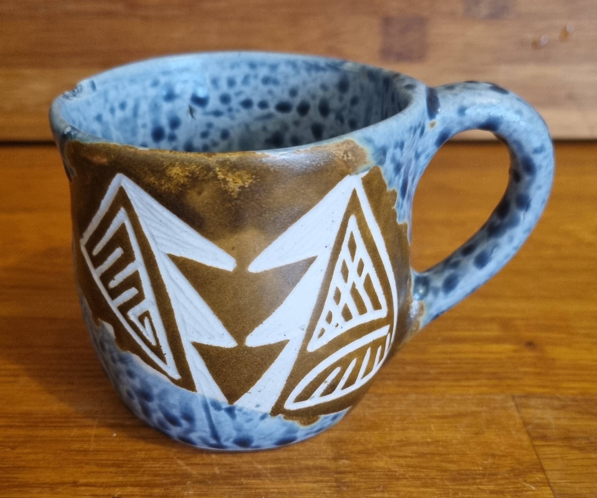 Polynesian ceramic mug Maohi pattern