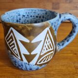 Polynesian ceramic mug Maohi pattern