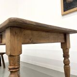 70s pine farmhouse table