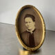 Antique Oval Frame gilded wood 15 cm x 10 cm