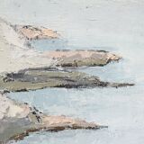 Peinture impressionniste suédoise, Erik Ström, huile sur toile, encadrée, 1962.