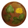 Rare large Majolica plate Nénuphar – Sarreguemines Vintage