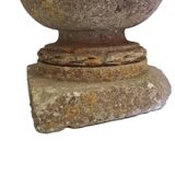 Set Of French Sandstone Decorative Vases With Artichoke, From The 18th Century