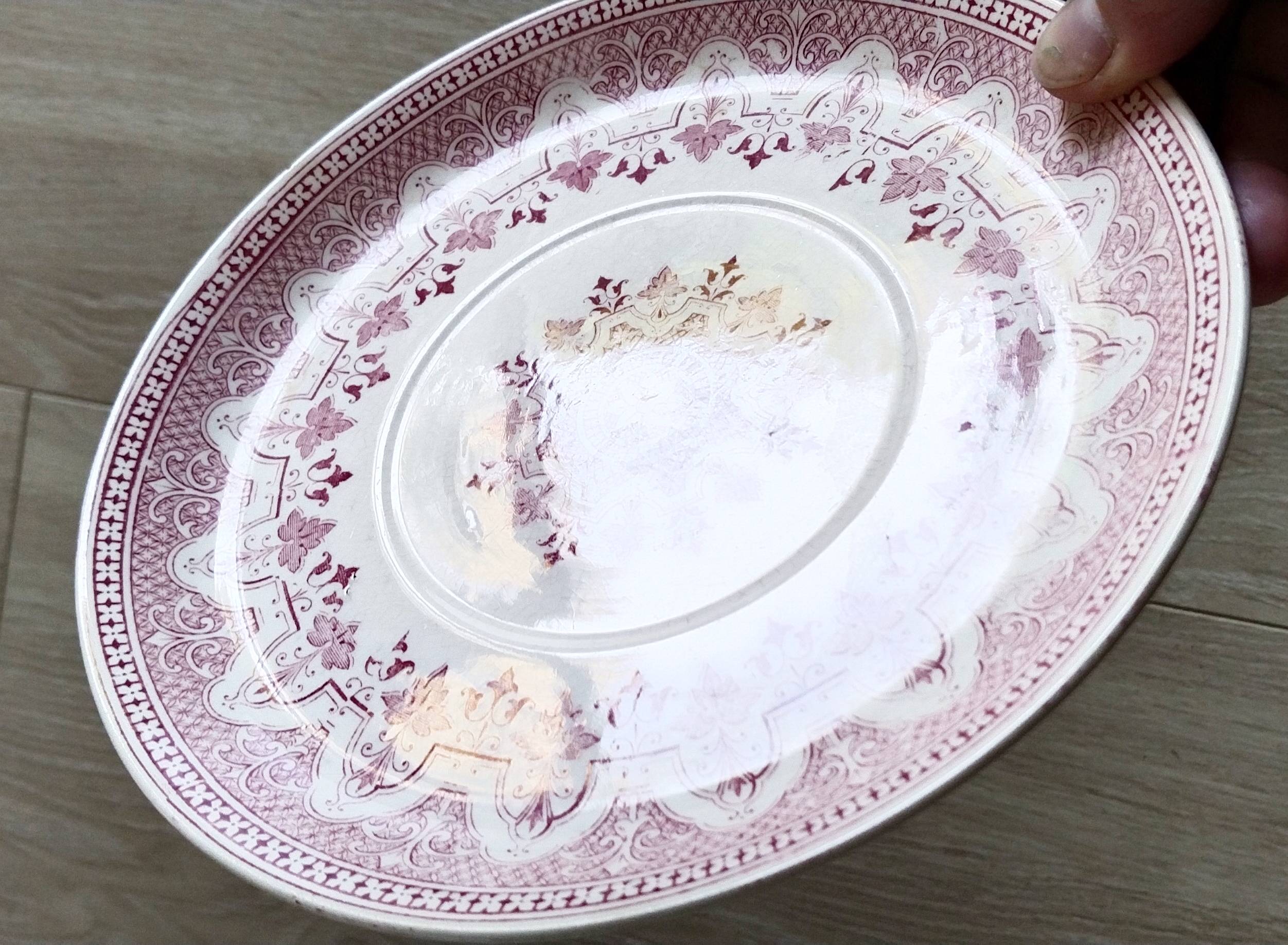 Sarreguemines earthenware plate, "Wagram" motif