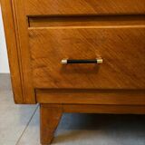 Très belle commode vintage en chêne miel