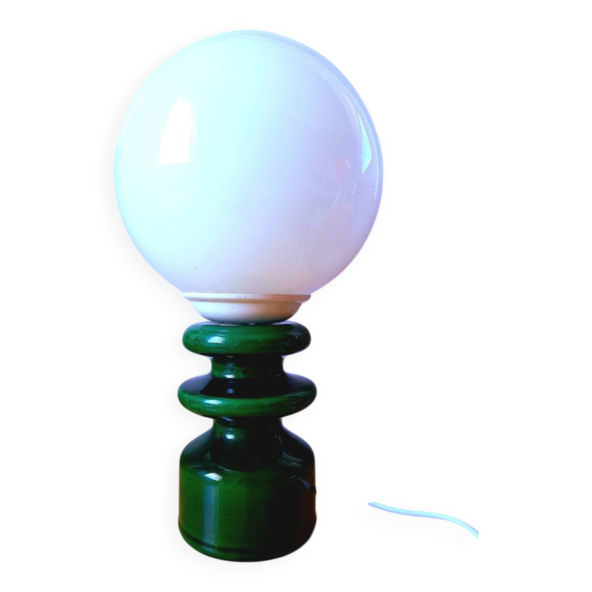 Space Age ceramic and opaline lamp, 1970