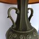large green ceramic table lamp Bay Kéramik West Germany