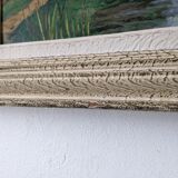 G Paul (20th century school) House by the river Oil on canvas Signed lower right Framed
Painting signed G Paul mill lake characters and trees
Very good condition 
Dimensions of the painting 50 cm x 35 cm 
Dimensions of the wooden frame with slight wear 64 cm * 49 cm (Depth about 6 cm)