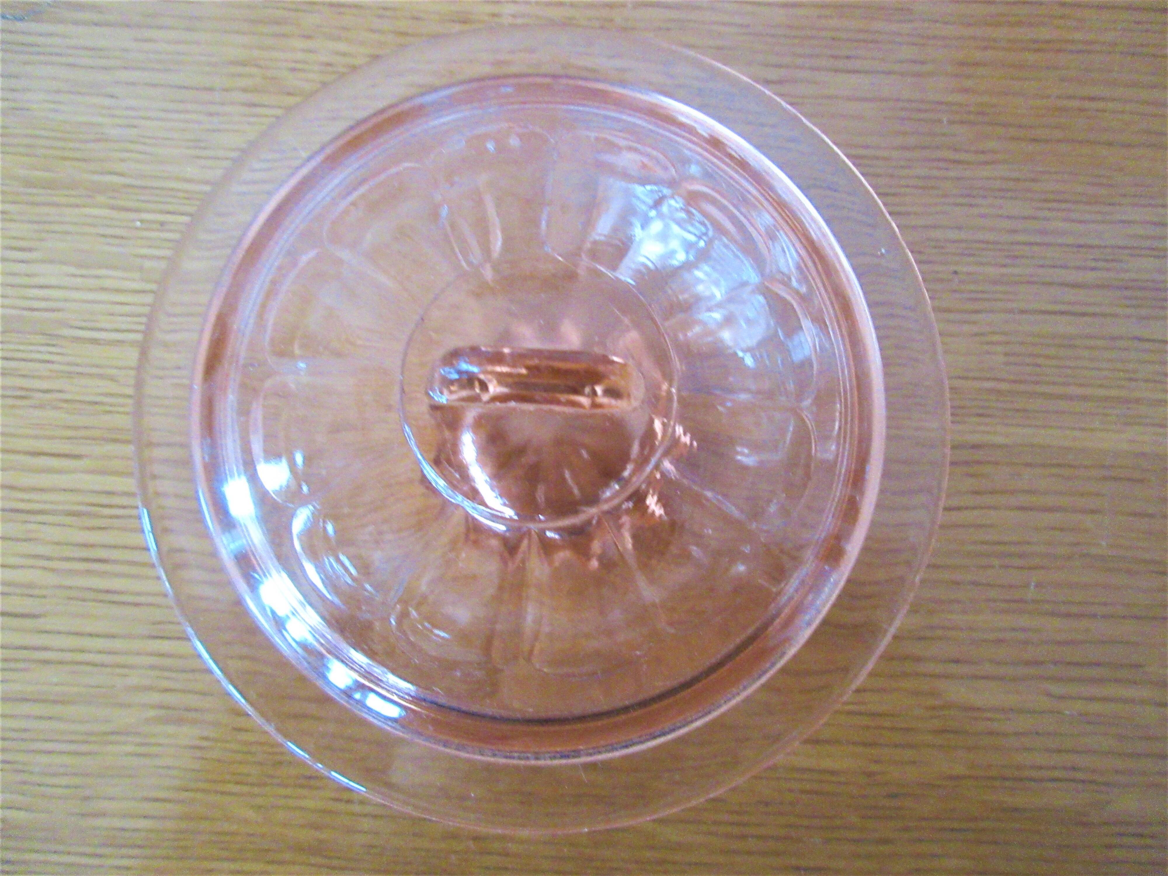 Set of 8 pink flared glasses and carafe