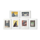 6 screenprints "Mejin", Depicting the Game of Go, Made by Harald Germer, Signed and Numbered 26/100