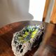 Brutalist vintage enameled volcanic lava trinket dish