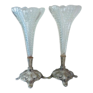 paire de vases cornets,