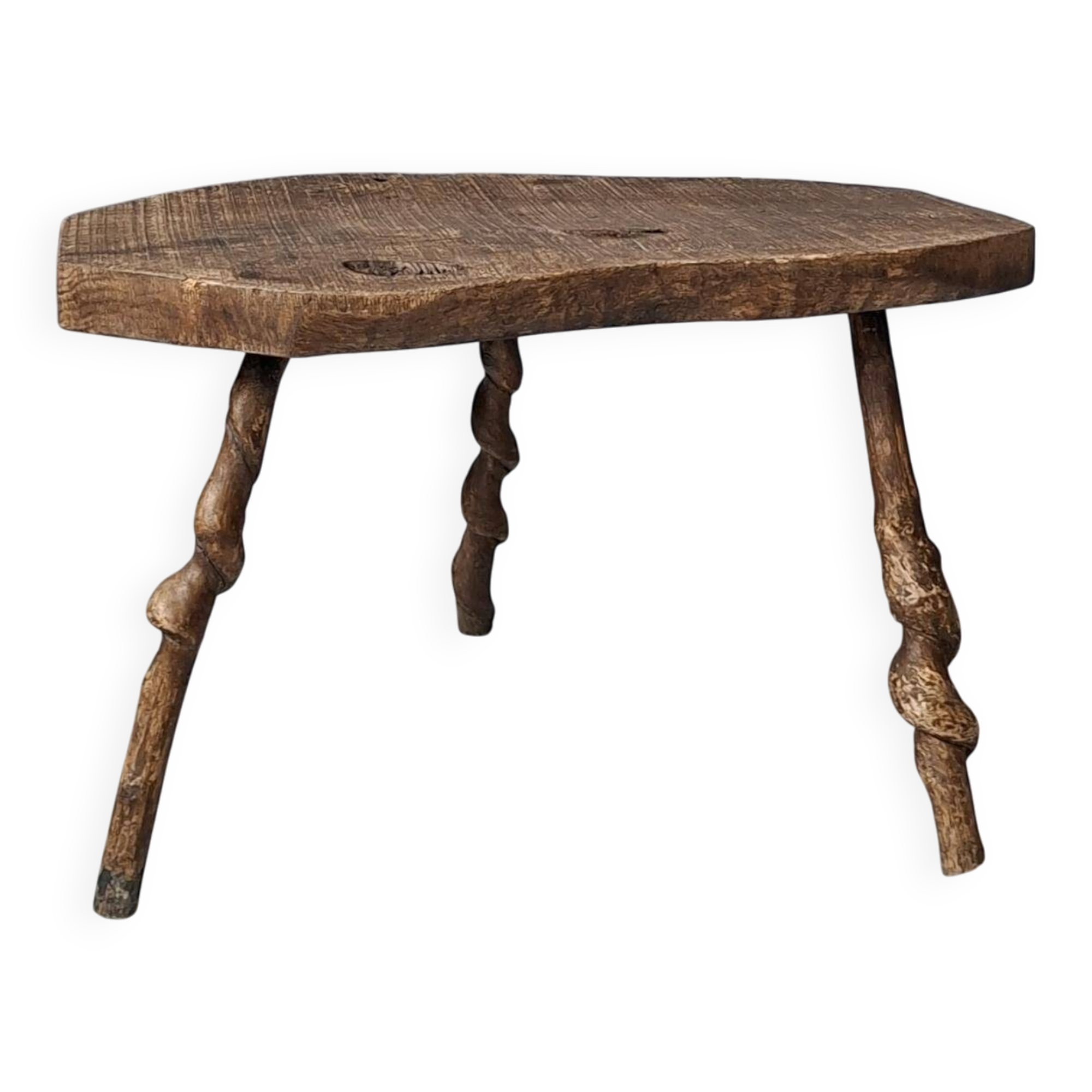 Antique French tree trunk side table, circa 1920s