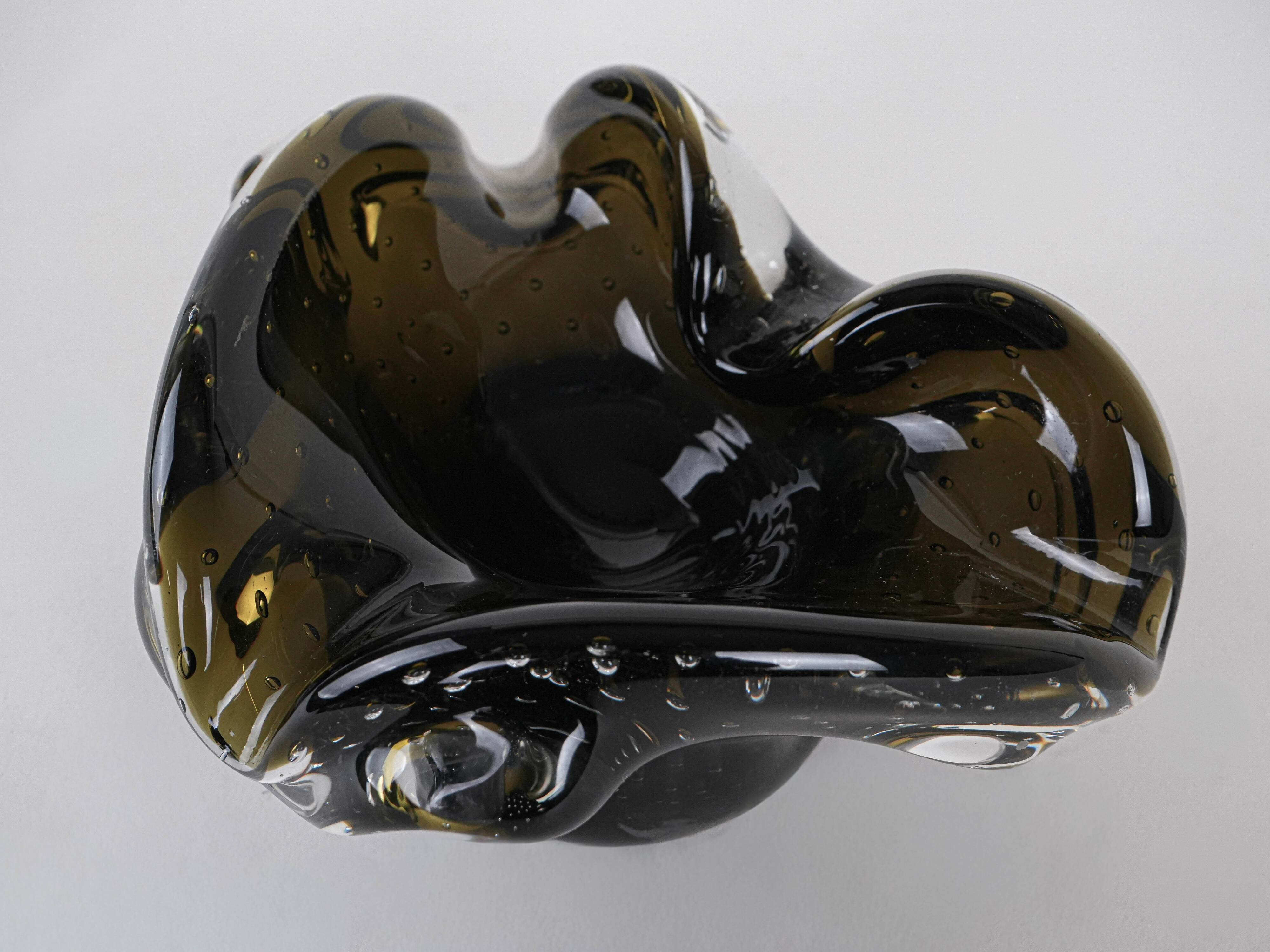Plateau, verre de Murano, design italien, années 1960, fabriqué en Italie