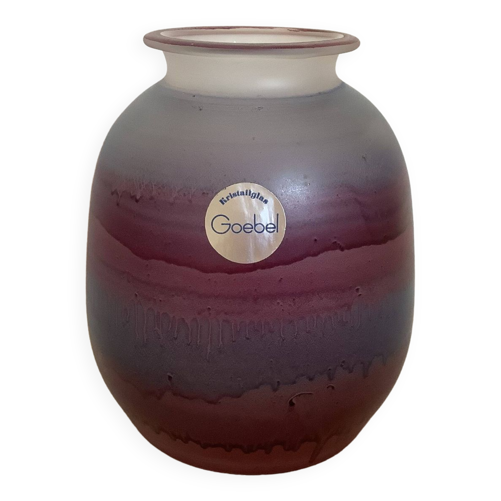 Vase Goebel kristaliglas mauve violet