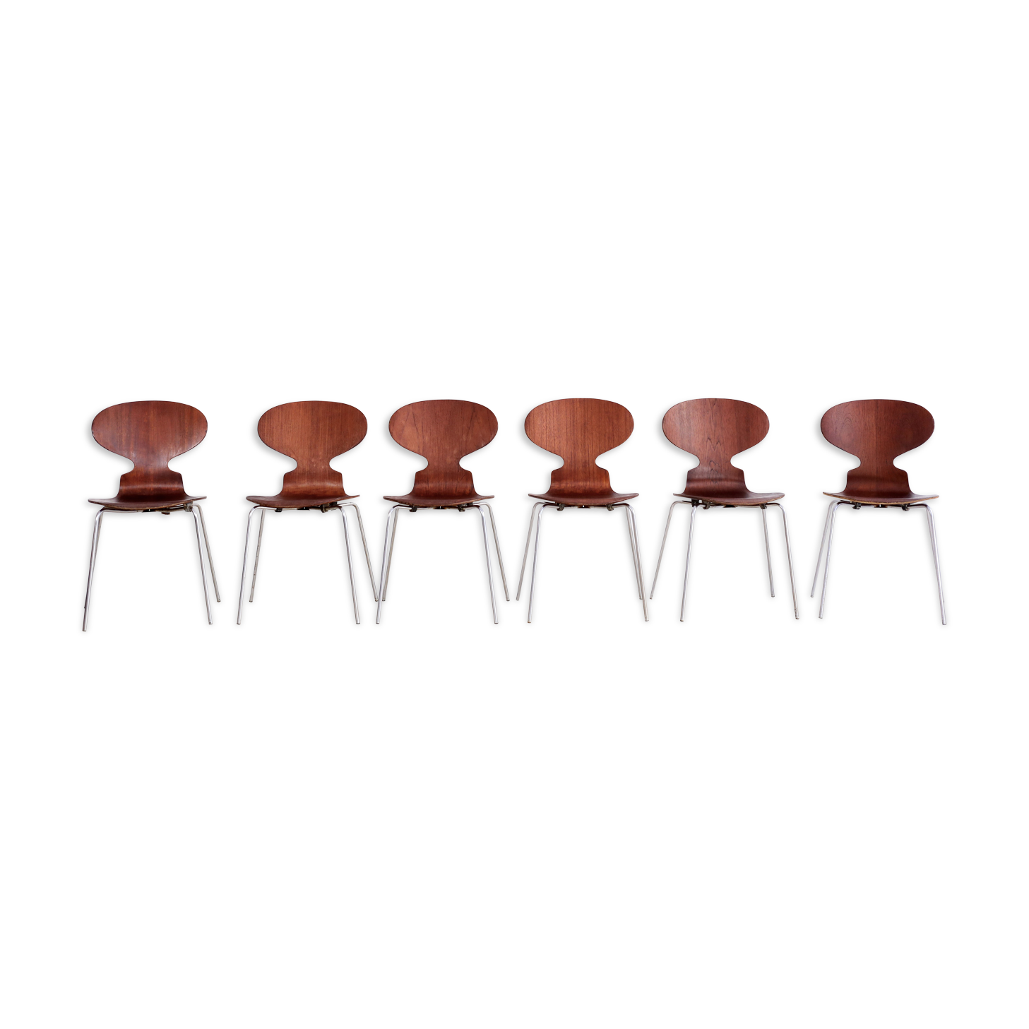 6 ant chairs by Arne Jacobsen for Fritz Hansen