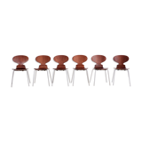 6 ant chairs by Arne Jacobsen for Fritz Hansen