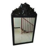 Miroir ancien peint en noir, 143x82 cm