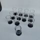 12 medium glass cups from the Art Deco period, by Daum Nancy.