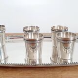 Silver and crystal liquor service