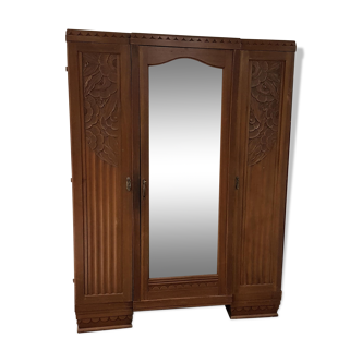 Old wardrobe with mirror