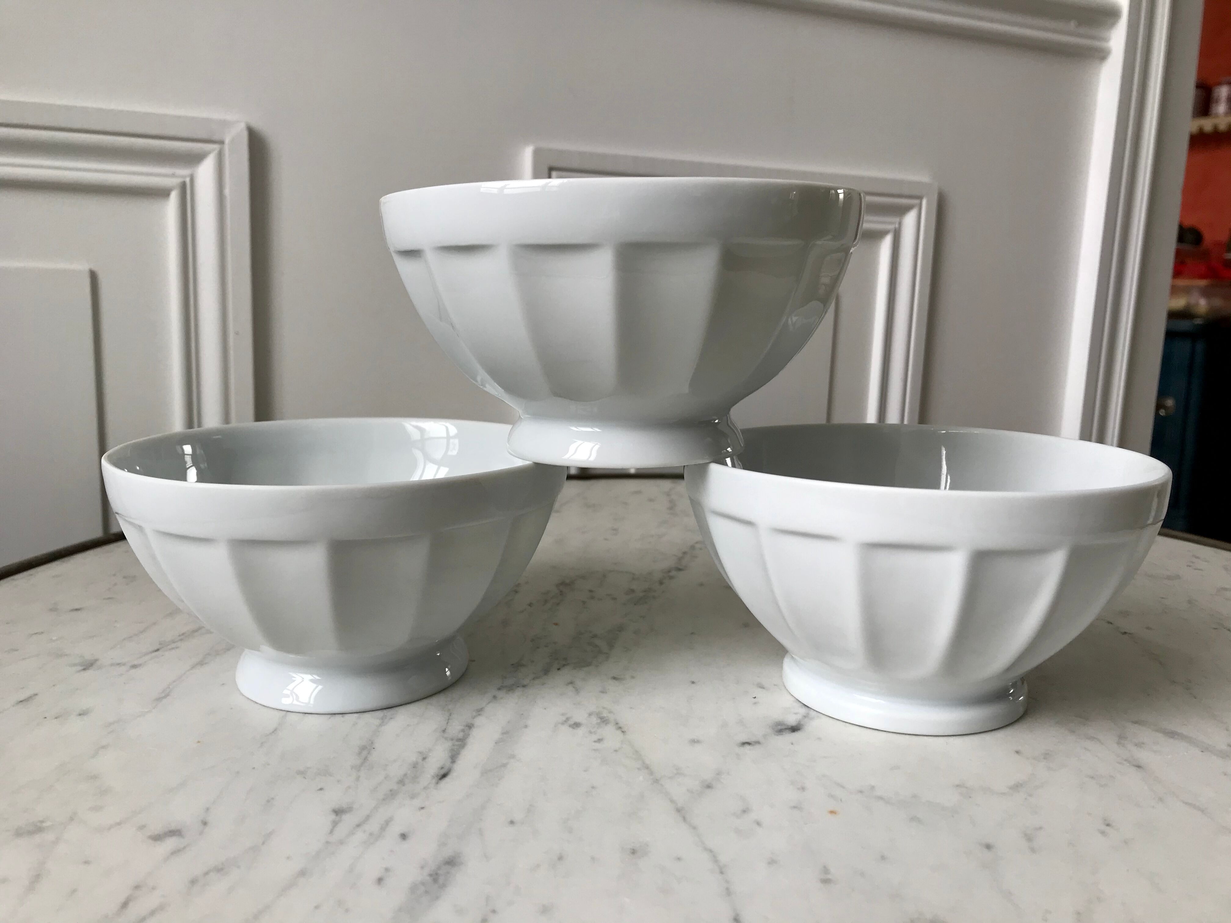 Trio of old bowls Limoges years 40-50