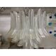 Murano Glass Sputnik Chandelier With Clear "Seghettata" Italian Glass