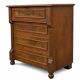 Commode ancienne 4 tiroirs style Louis-Philippe Bois et ronce de Noyer