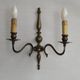 Pair of Double French Vintage Bronze Effect Metal Flemish Wall Lights