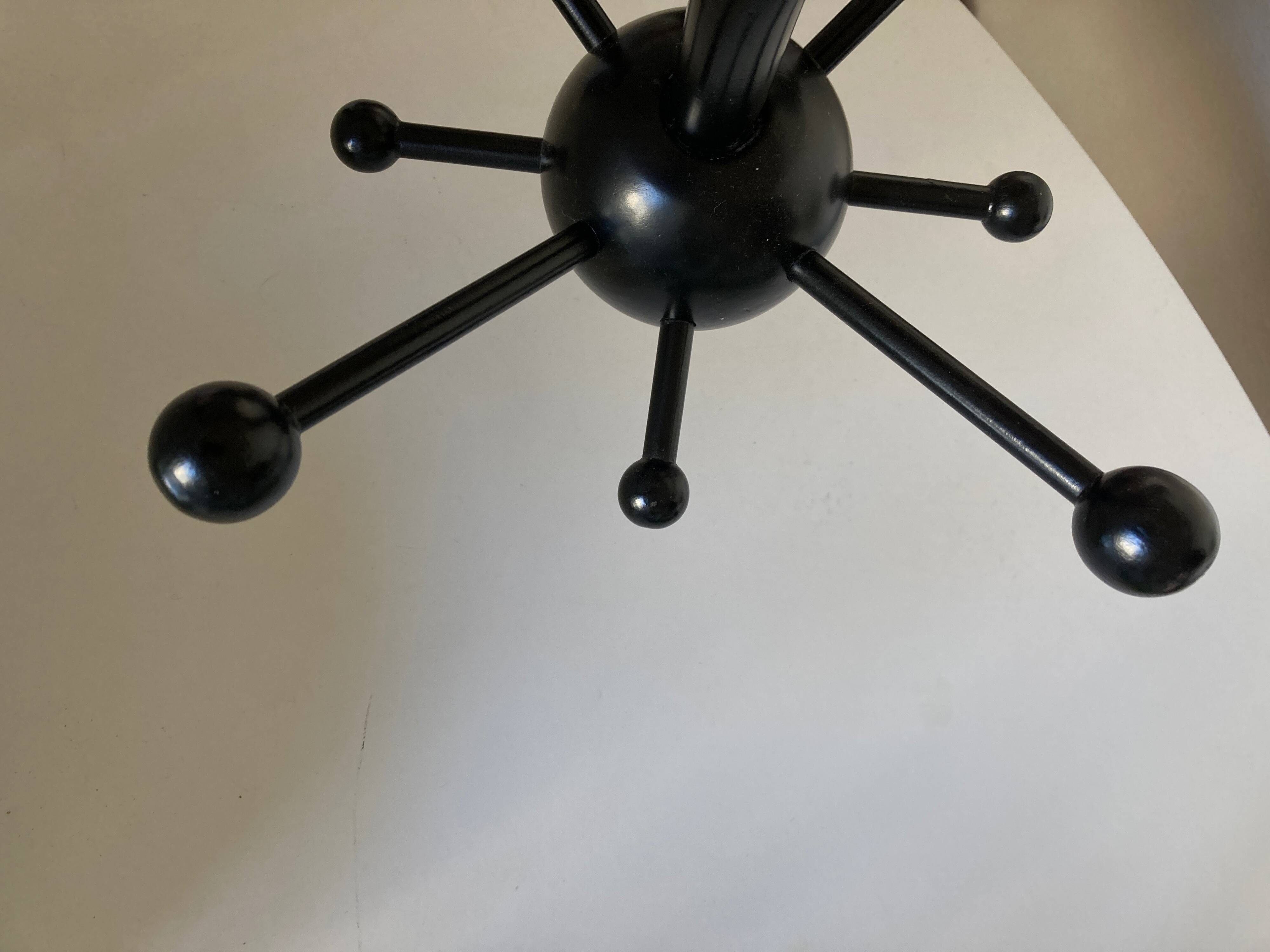 Pair of black space age sputnik coat racks