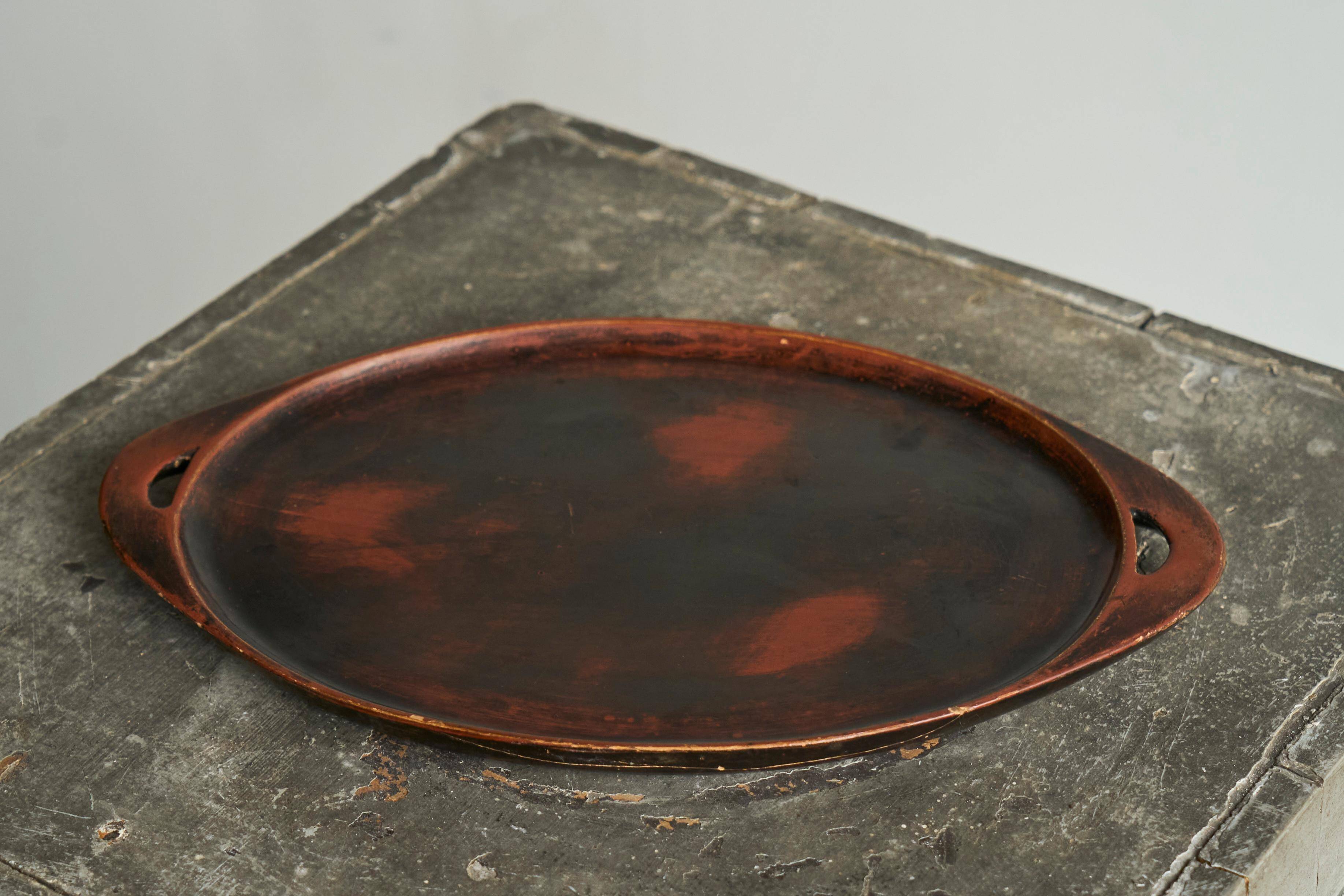 Japanese wooden plateau from the early 20th century.