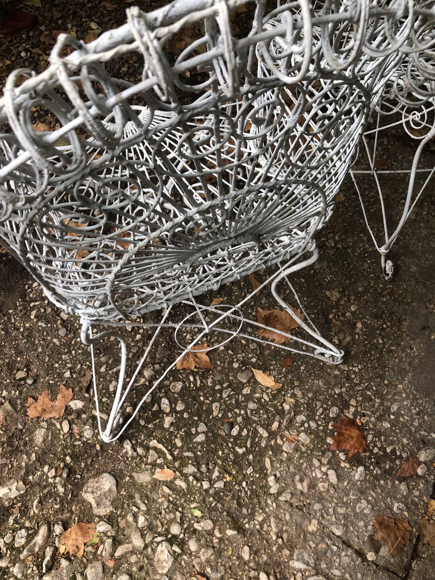 Pair of English garden armchairs