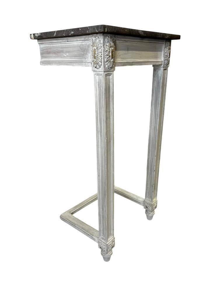 Vintage console / wall table with marble