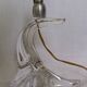 Saint-Louis crystal lamp with a free-form wave base.