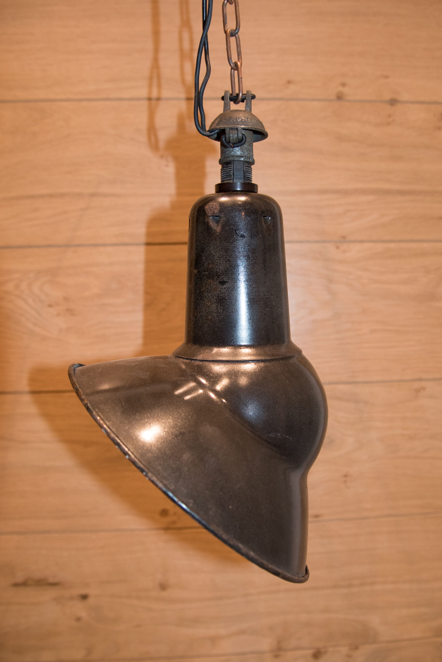 Black enamel sheet hanging 1950s