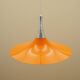 Danish pendant lamp 1960s with orange metal shade