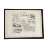 Old map of France framed