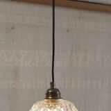 Portable globe lamp in antique glass - mid 20th century