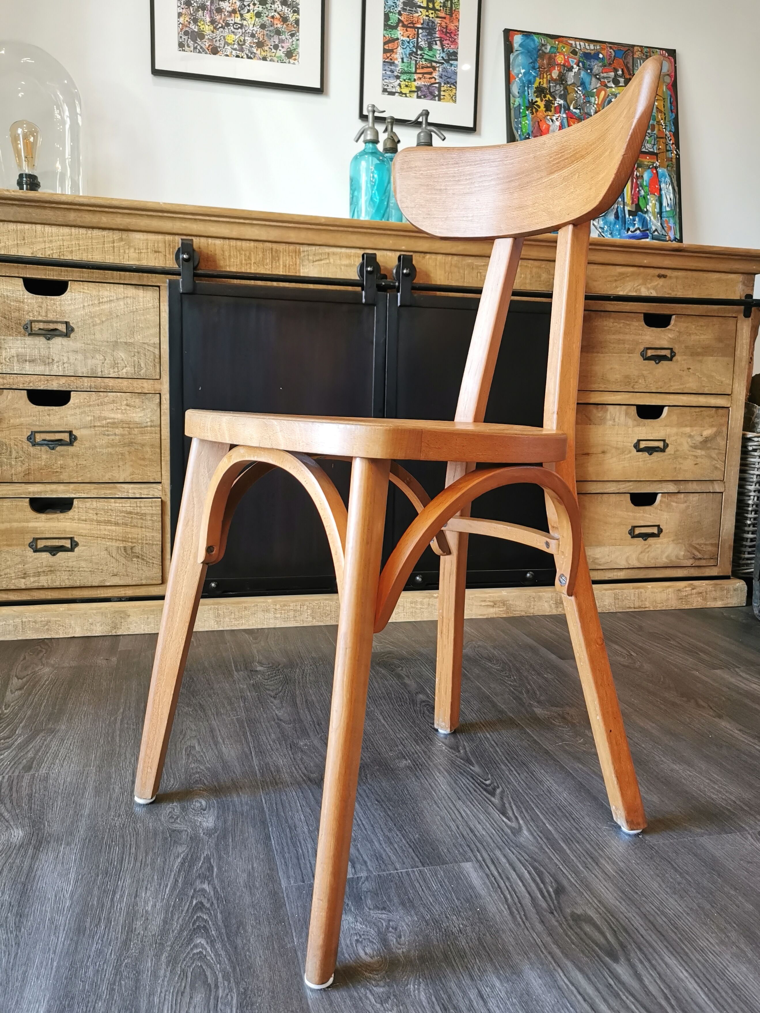 Series of 6 chairs bistro Baumann and Luterma