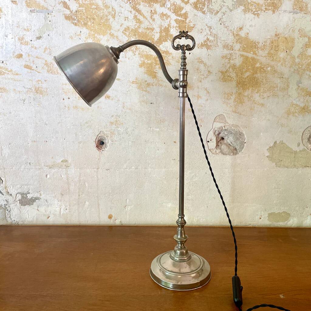 Adjustable gooseneck desk lamp from the 1930s