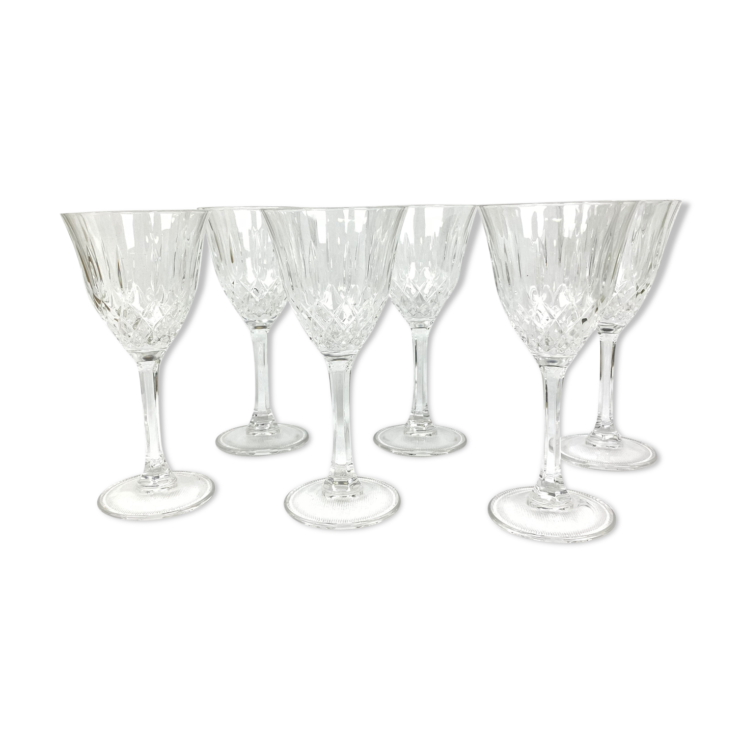 Set of 6 crystal glasses