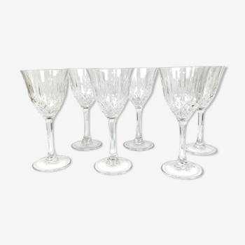 Set of 6 crystal glasses