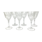 Set of 6 crystal glasses