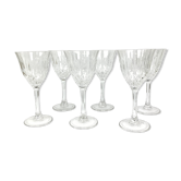 Set of 6 crystal glasses