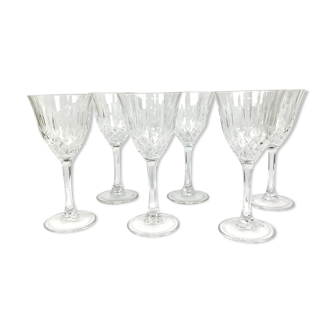 Set of 6 crystal glasses