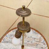 Tripod golden floor lamp