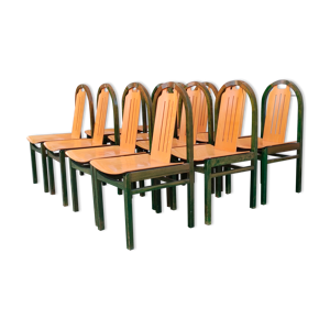 Ensemble 12 chaises vintage