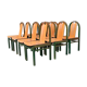 Ensemble 12 chaises vintage Baumann modèle Argos
