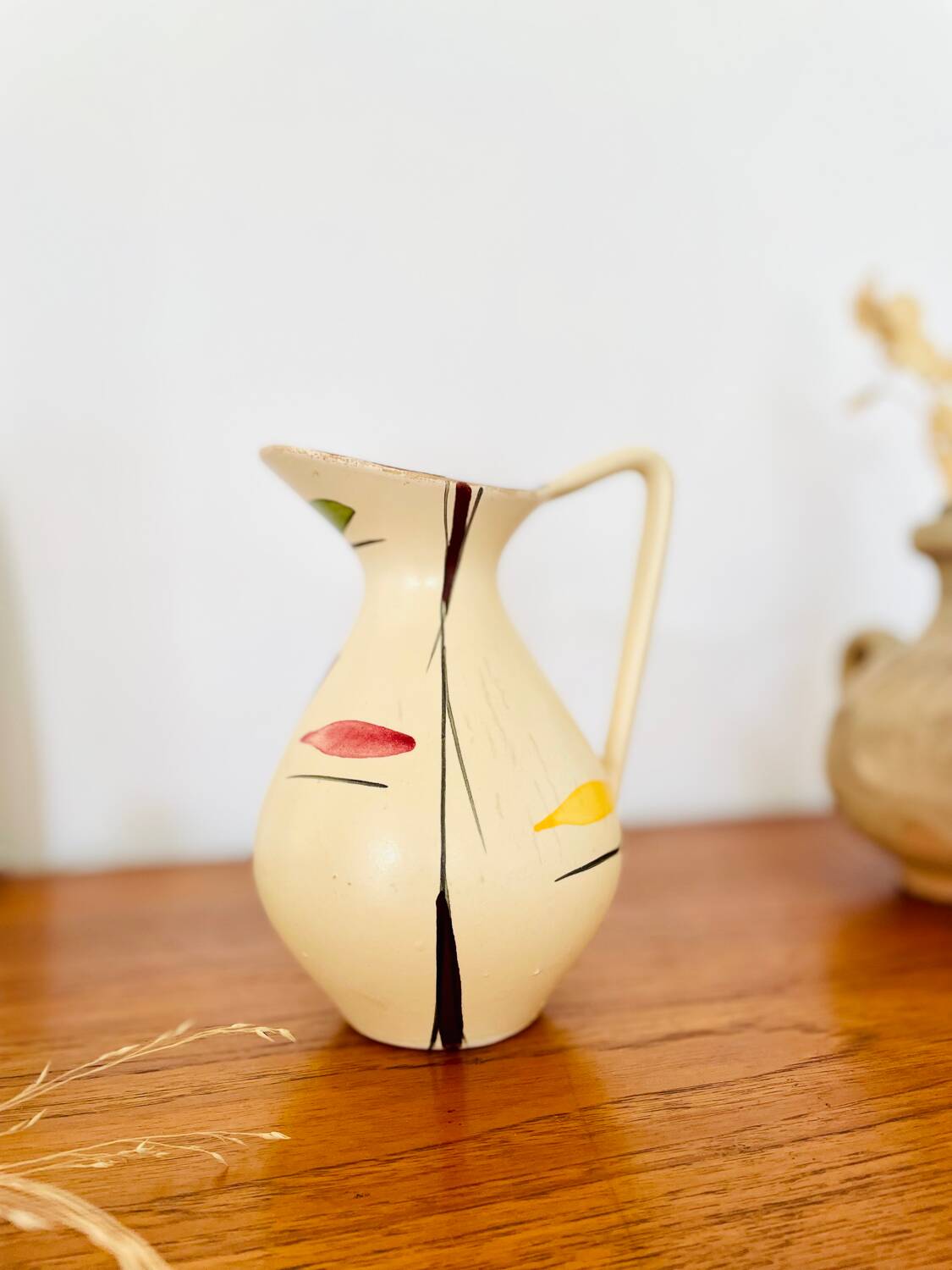 Vintage pitcher vase 50/60 modernist Poët Laval Liliane