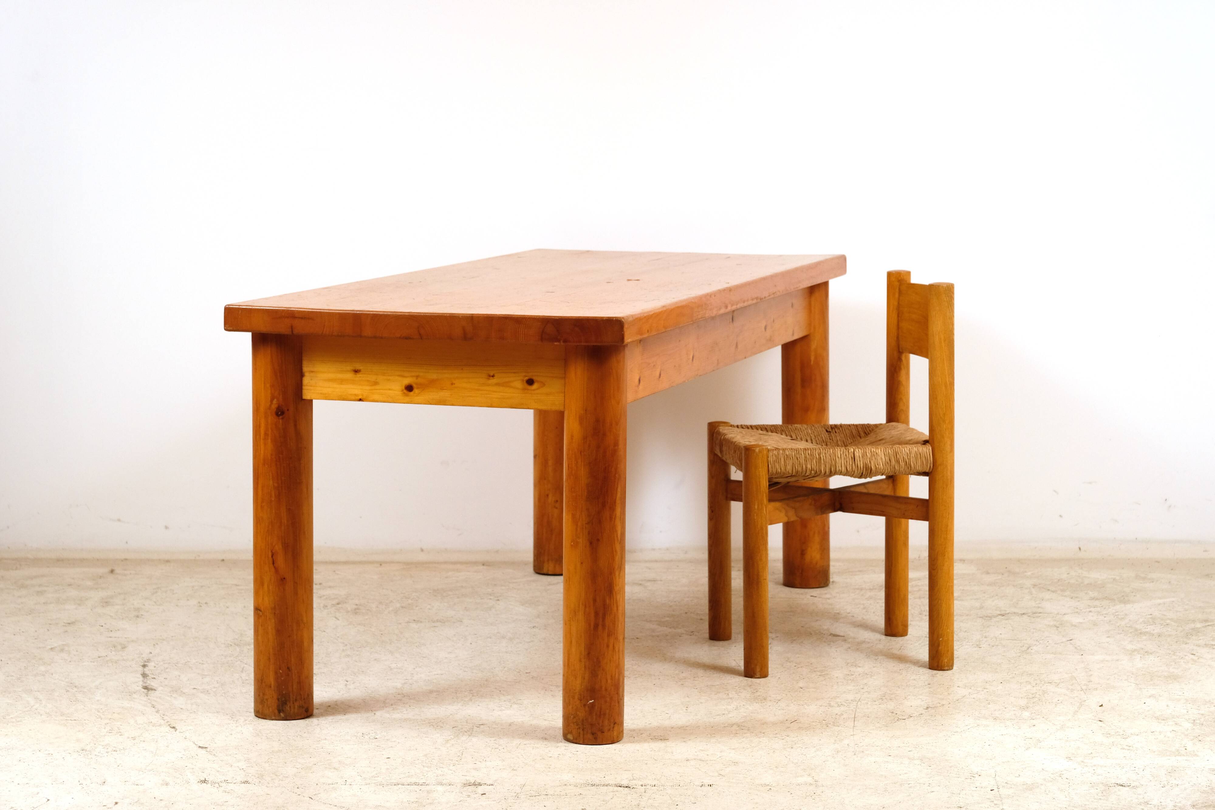 René Martin desk and Méribel chair by Charlotte Perriand 1955